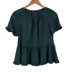 Madewell green blouse